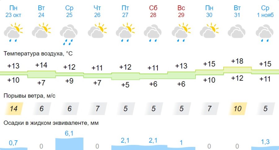 Какая погода ждет жителей Бреста в ближайшие дни