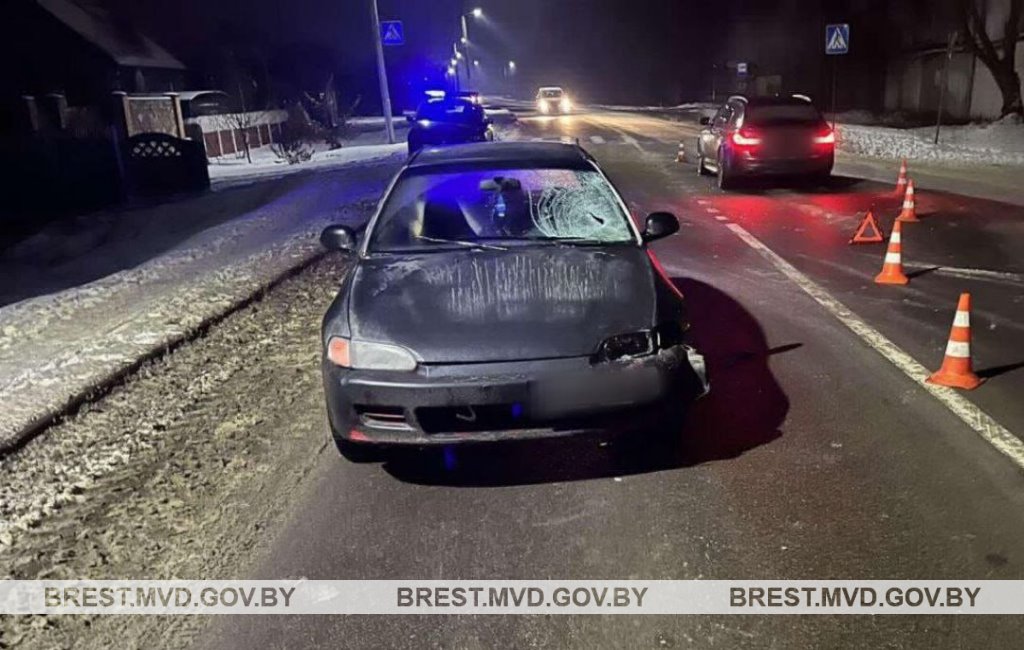 В Бресте пешехода сбила Honda