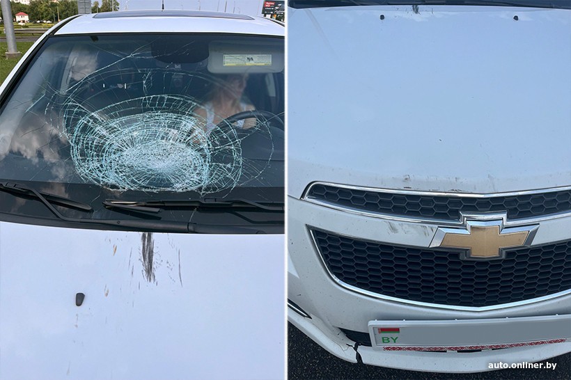 В лобовое прилетела чья-то покрышка: разбила стекло, повредила машину. С кого теперь спрашивать?
